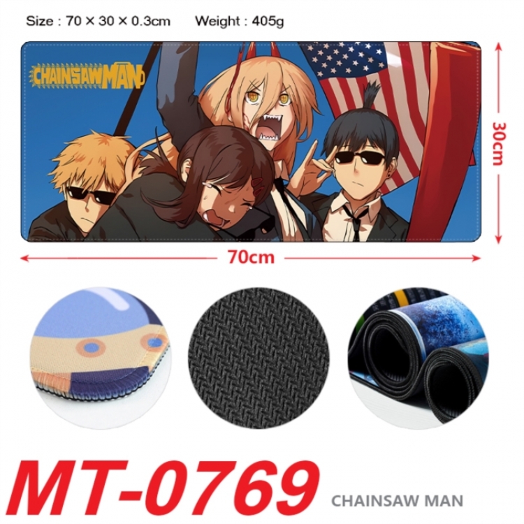 Chainsaw man Anime peripheral lock edge mouse pad 70X30cm