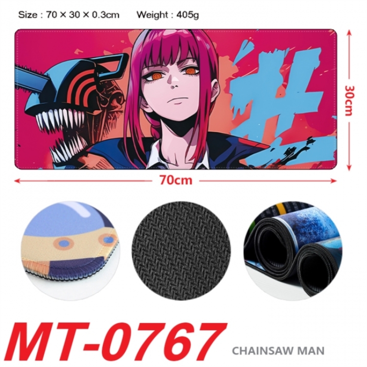 Chainsaw man Anime peripheral lock edge mouse pad 70X30cm