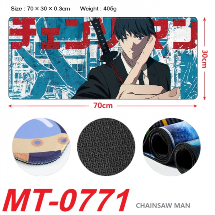Chainsaw man Anime peripheral lock edge mouse pad 70X30cm