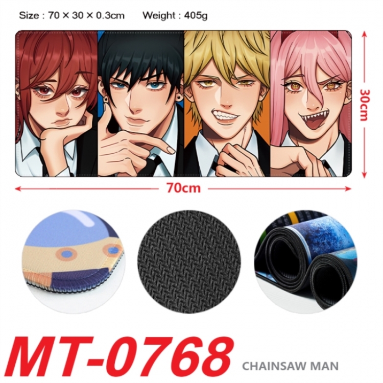 Chainsaw man Anime peripheral lock edge mouse pad 70X30cm