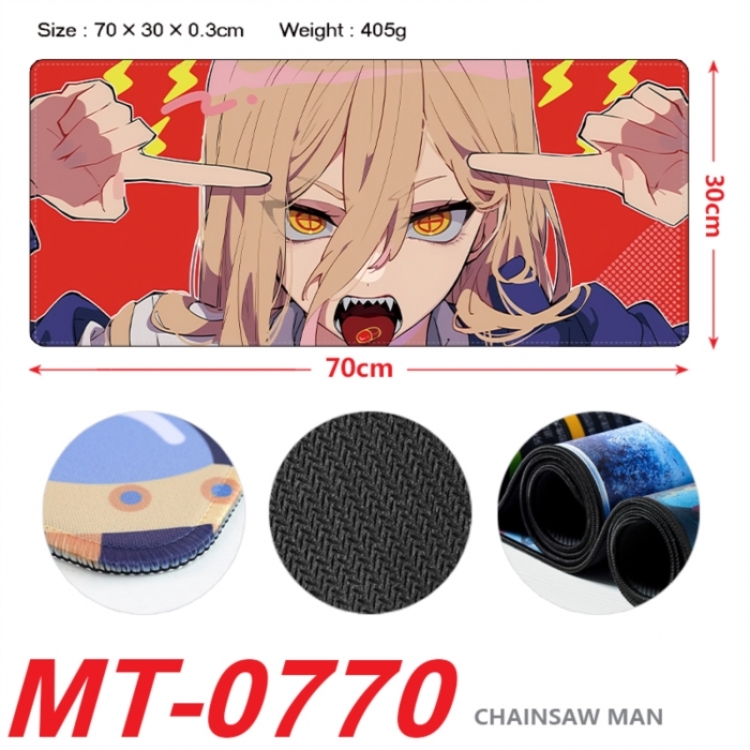 Chainsaw man Anime peripheral lock edge mouse pad 70X30cm
