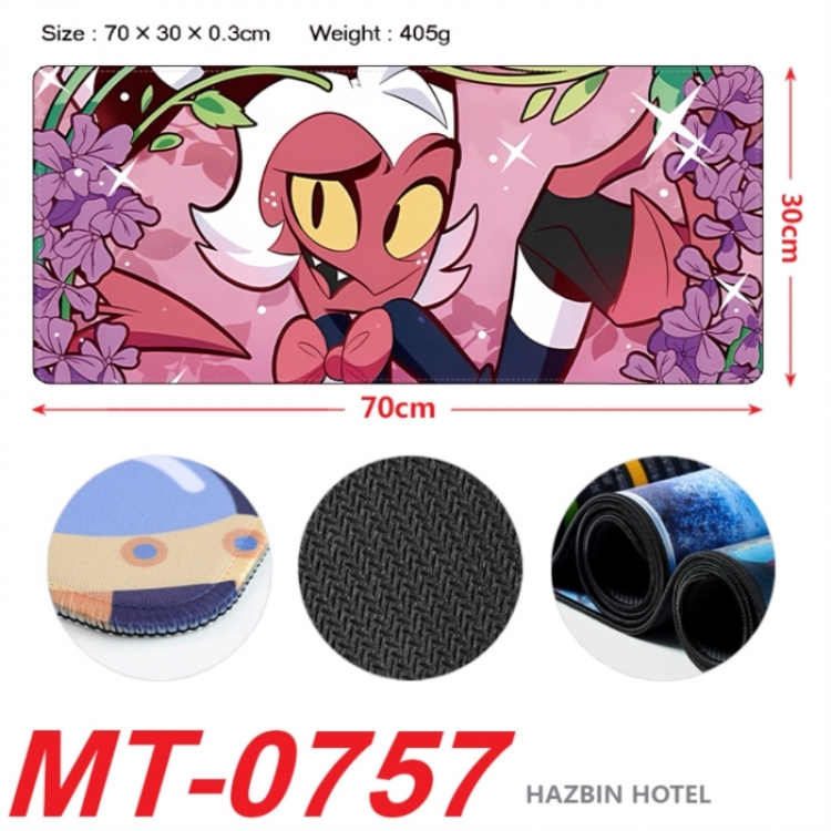 Hazbin Hotel  Anime peripheral lock edge mouse pad 70X30cm