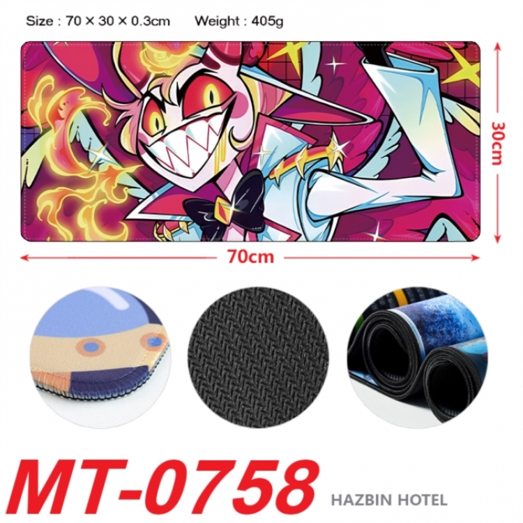 Hazbin Hotel  Anime peripheral lock edge mouse pad 70X30cm
