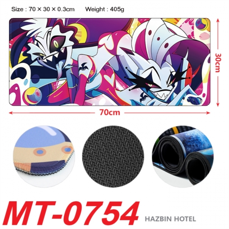 Hazbin Hotel  Anime peripheral lock edge mouse pad 70X30cm