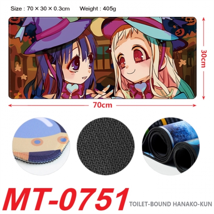 Toilet-bound Hanako-kun Anime peripheral lock edge mouse pad 70X30cm