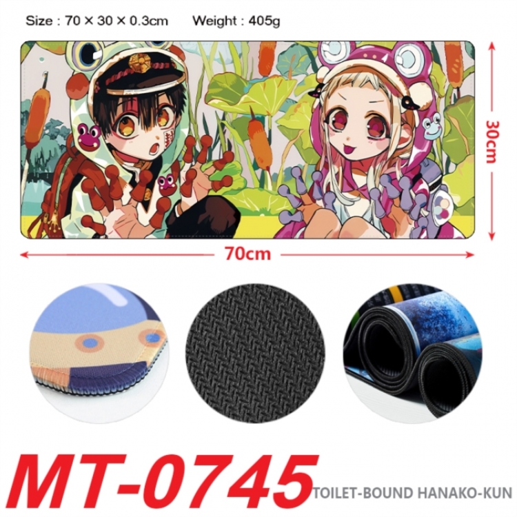 Toilet-bound Hanako-kun Anime peripheral lock edge mouse pad 70X30cm