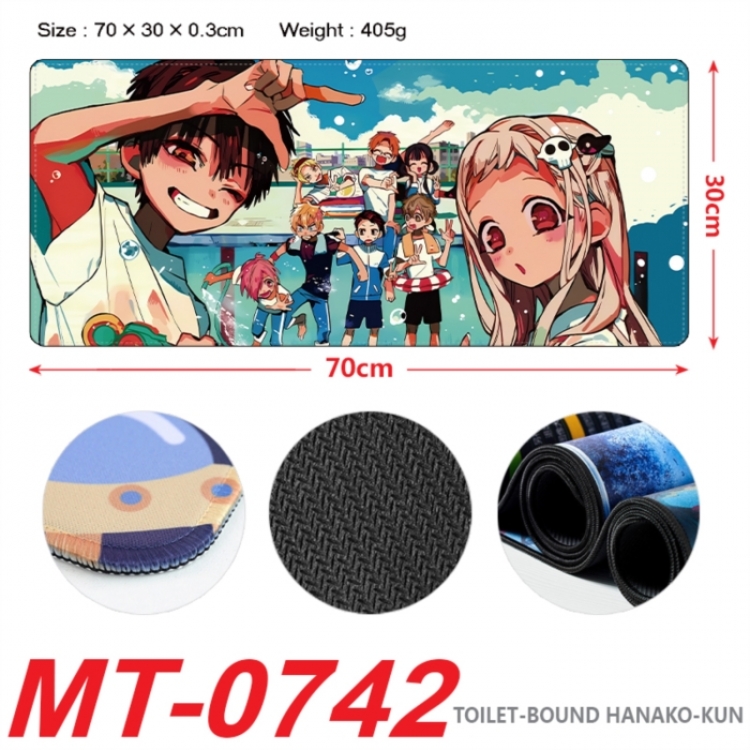 Toilet-bound Hanako-kun Anime peripheral lock edge mouse pad 70X30cm
