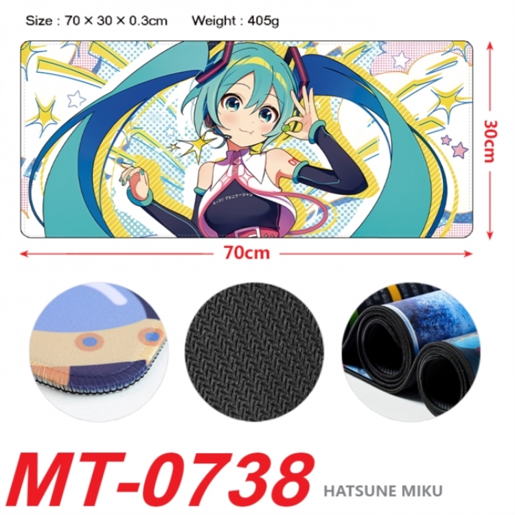 Hatsune Miku Anime peripheral lock edge mouse pad 70X30cm