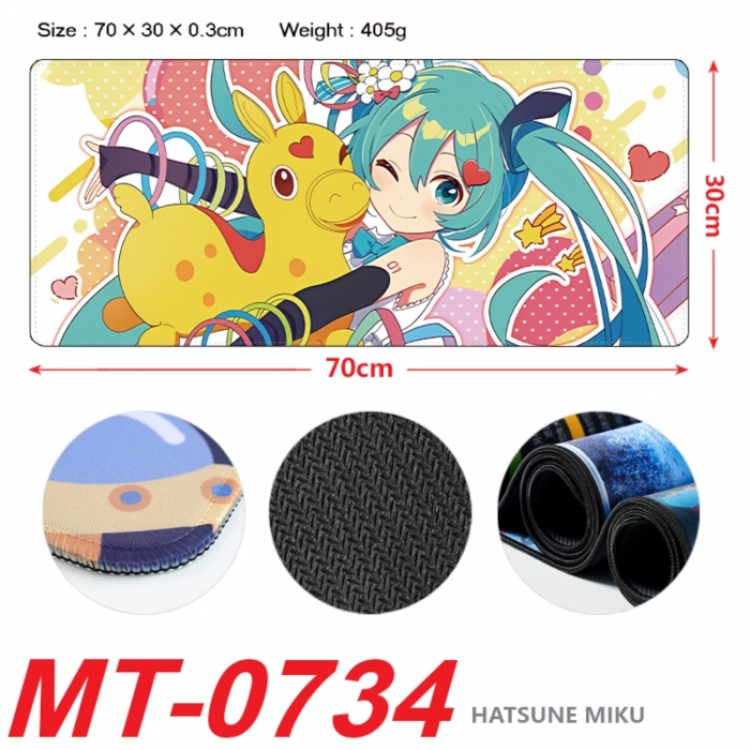 Hatsune Miku Anime peripheral lock edge mouse pad 70X30cm