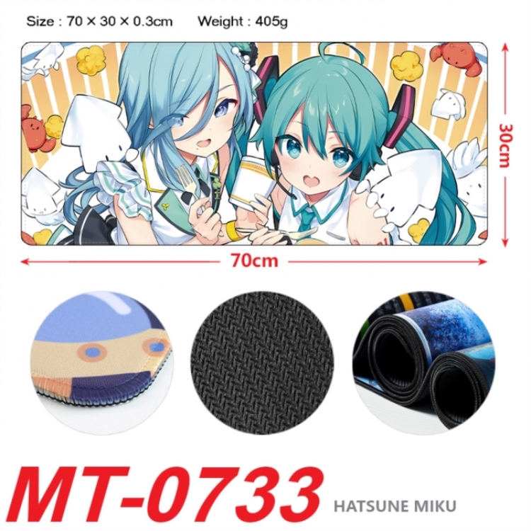 Hatsune Miku Anime peripheral lock edge mouse pad 70X30cm