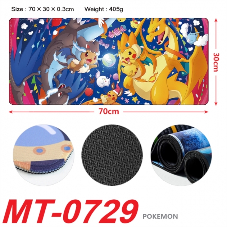 Pokemon Anime peripheral lock edge mouse pad 70X30cm