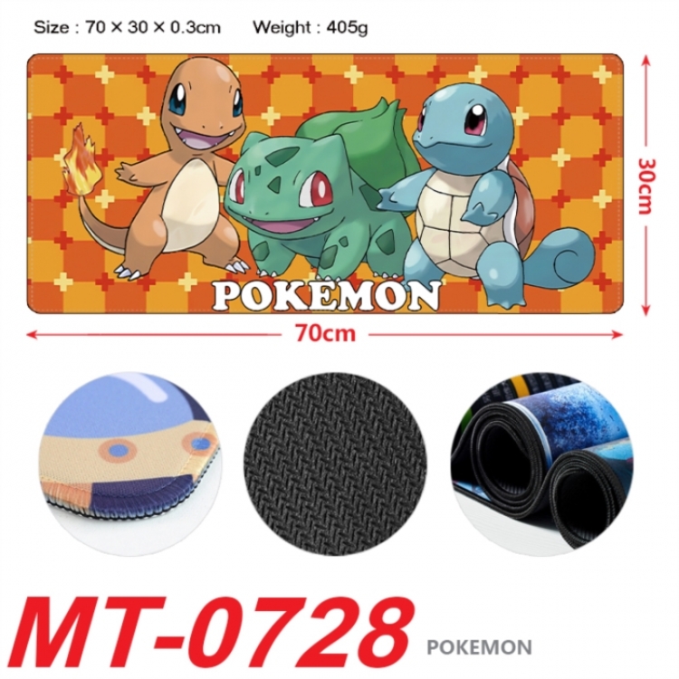 Pokemon Anime peripheral lock edge mouse pad 70X30cm