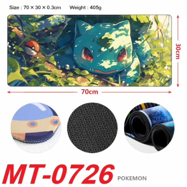 Pokemon Anime peripheral lock edge mouse pad 70X30cm