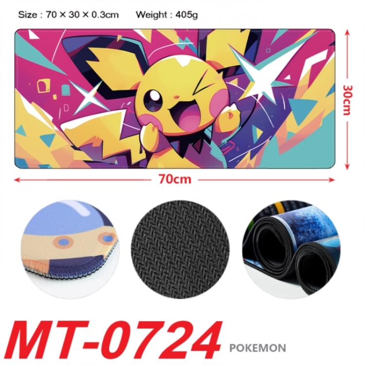 Pokemon Anime peripheral lock edge mouse pad 70X30cm