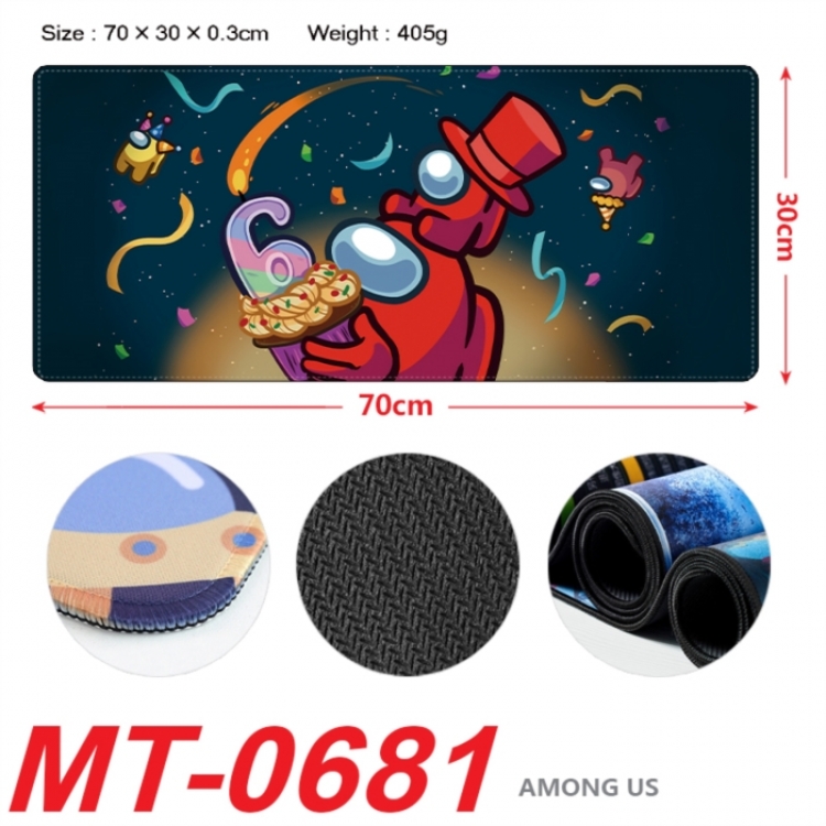 Among us Anime peripheral lock edge mouse pad 70X30cm