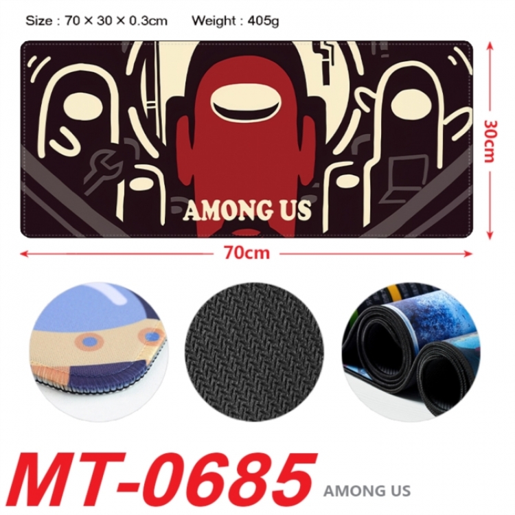 Among us Anime peripheral lock edge mouse pad 70X30cm