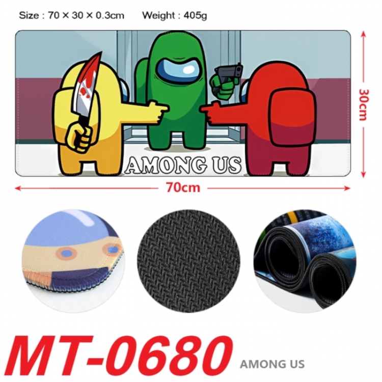 Among us Anime peripheral lock edge mouse pad 70X30cm