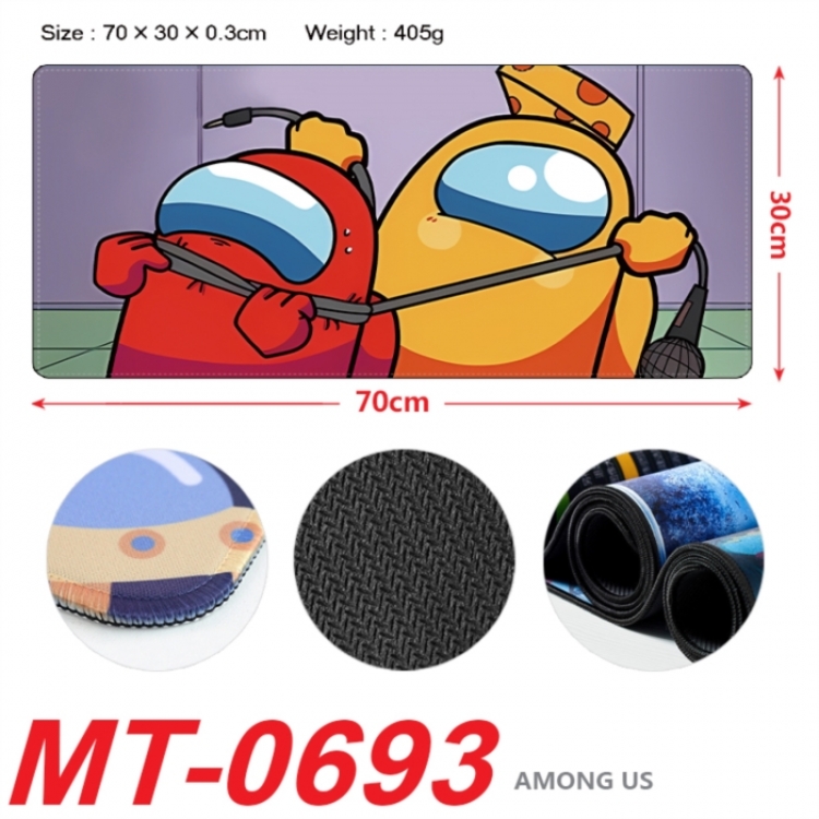 Among us Anime peripheral lock edge mouse pad 70X30cm