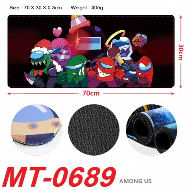 Among us Anime peripheral lock edge mouse pad 70X30cm