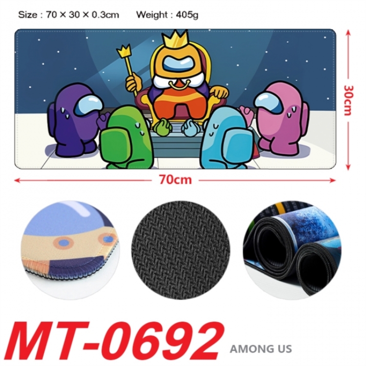 Among us Anime peripheral lock edge mouse pad 70X30cm