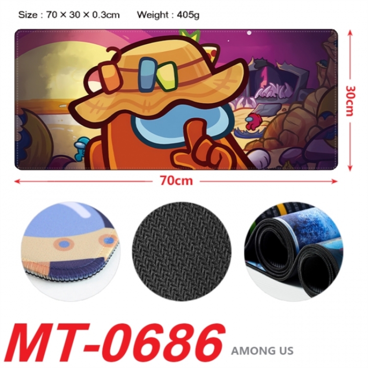 Among us Anime peripheral lock edge mouse pad 70X30cm