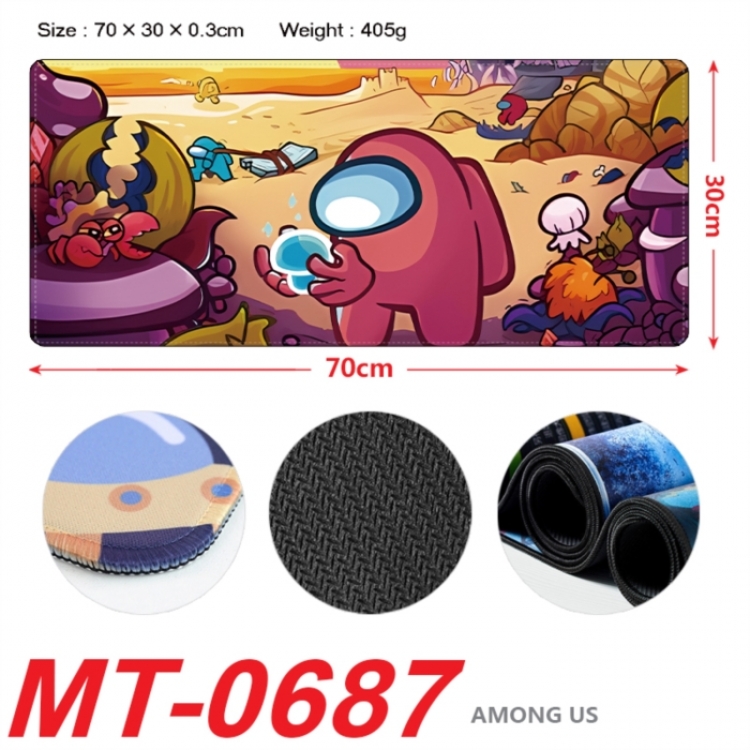 Among us Anime peripheral lock edge mouse pad 70X30cm