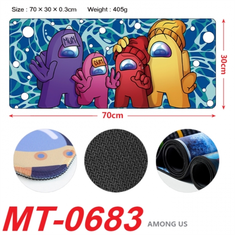 Among us Anime peripheral lock edge mouse pad 70X30cm