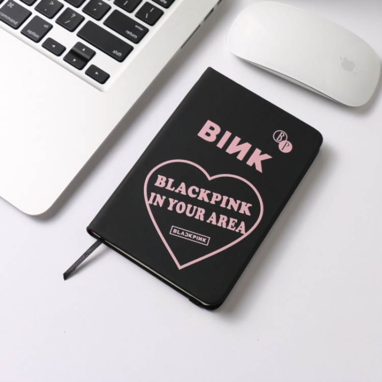 BLACK PINK PU Student Notebook Diary 9X14CM 105g