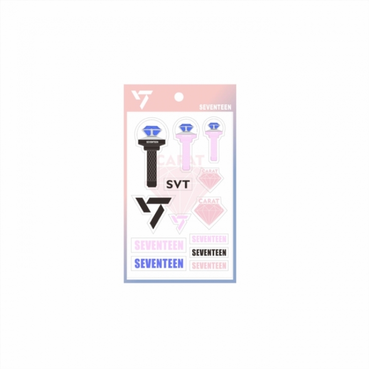 SEVENTEEN PVC transparent decal creative sticker 10X17CM price for 10 pcs