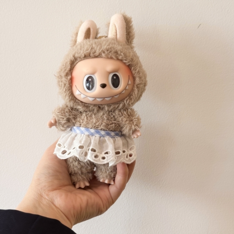 Labubu White hollow-out baby clothes, small aprons, decorative clothes, dolls, and figurines for dressing up price for 5