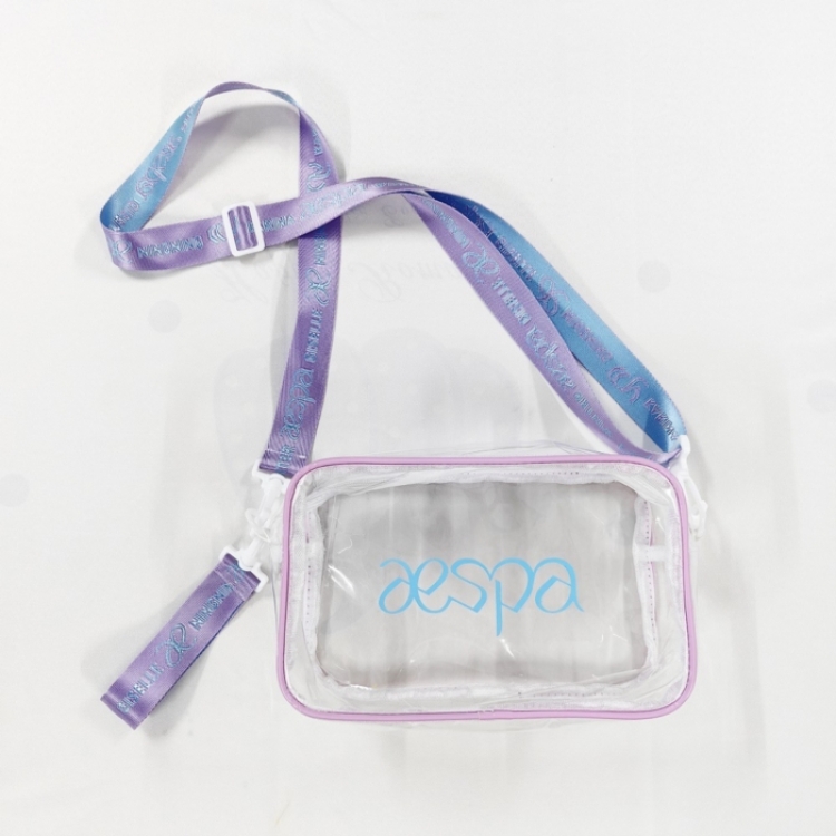 Aespa  Transparent PVC shoulder bag shoulder bag shoulder bag concert style 21X16X10CM