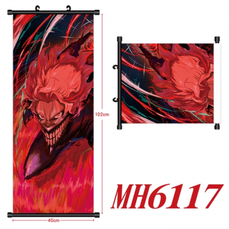 Dandadan Anime black Plastic rod Cloth painting Wall Scroll 40X102CM 