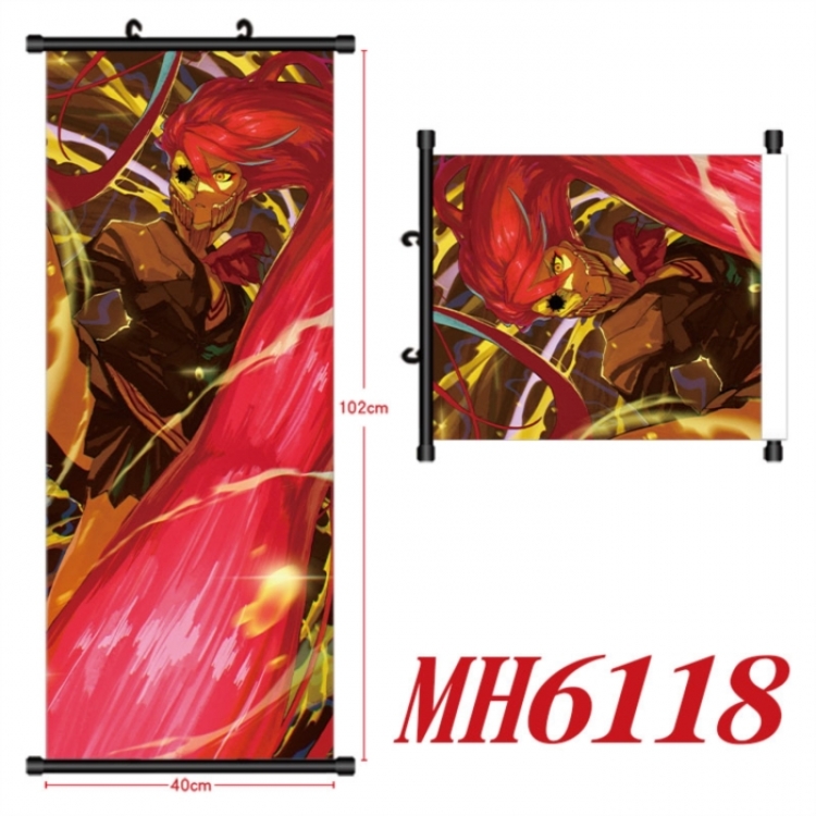 Dandadan Anime black Plastic rod Cloth painting Wall Scroll 40X102CM 