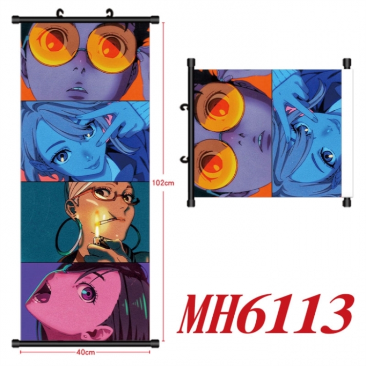 Dandadan Anime black Plastic rod Cloth painting Wall Scroll 40X102CM 