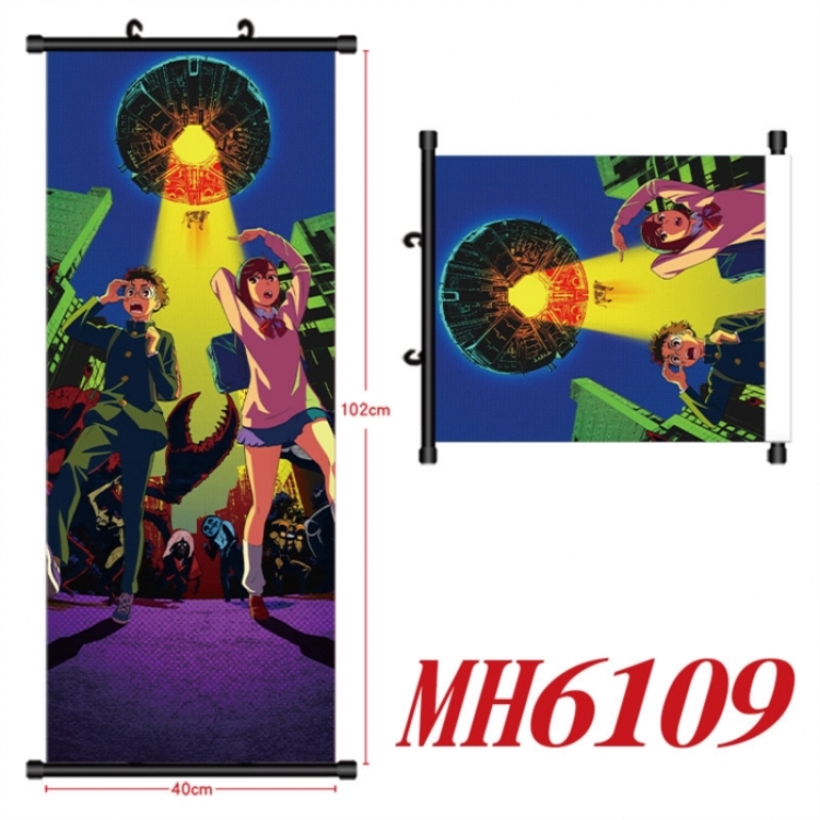 Dandadan Anime black Plastic rod Cloth painting Wall Scroll 40X102CM 