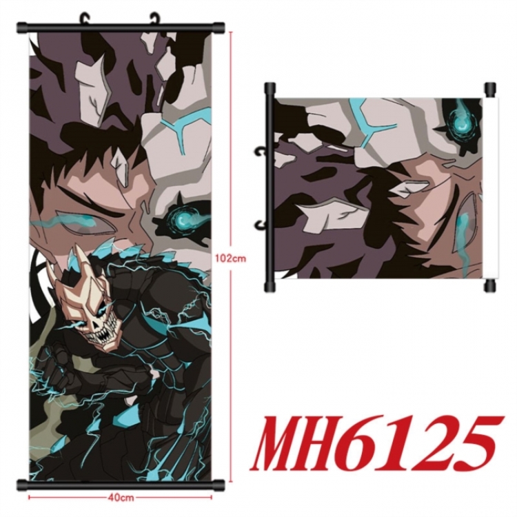 KAIJU NUMBER EIGHT Anime black Plastic rod Cloth painting Wall Scroll 40X102CM