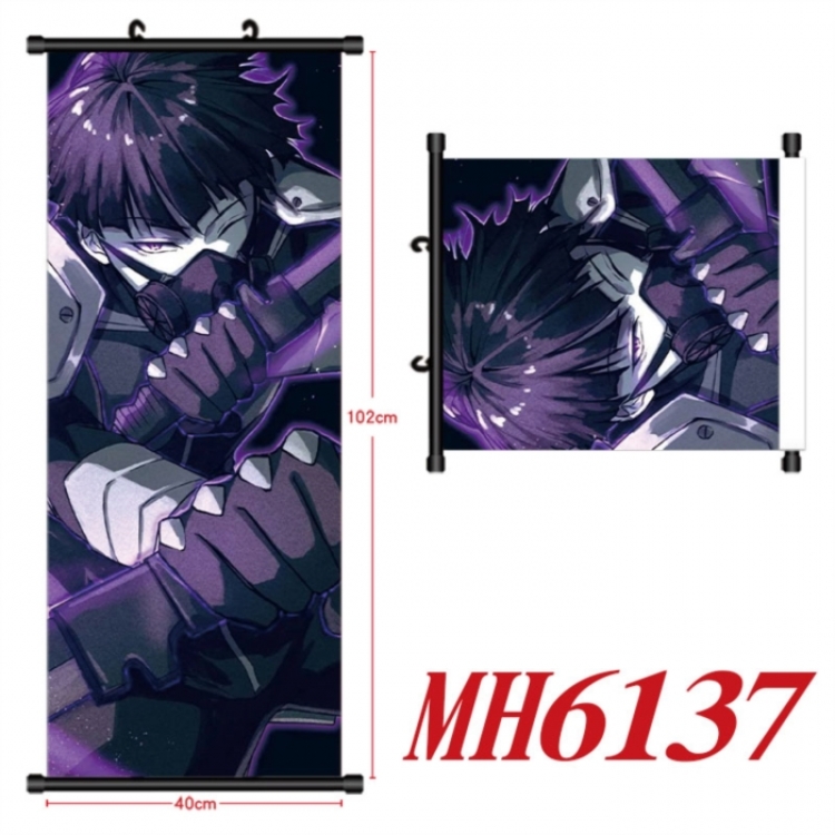 KAIJU NUMBER EIGHT Anime black Plastic rod Cloth painting Wall Scroll 40X102CM
