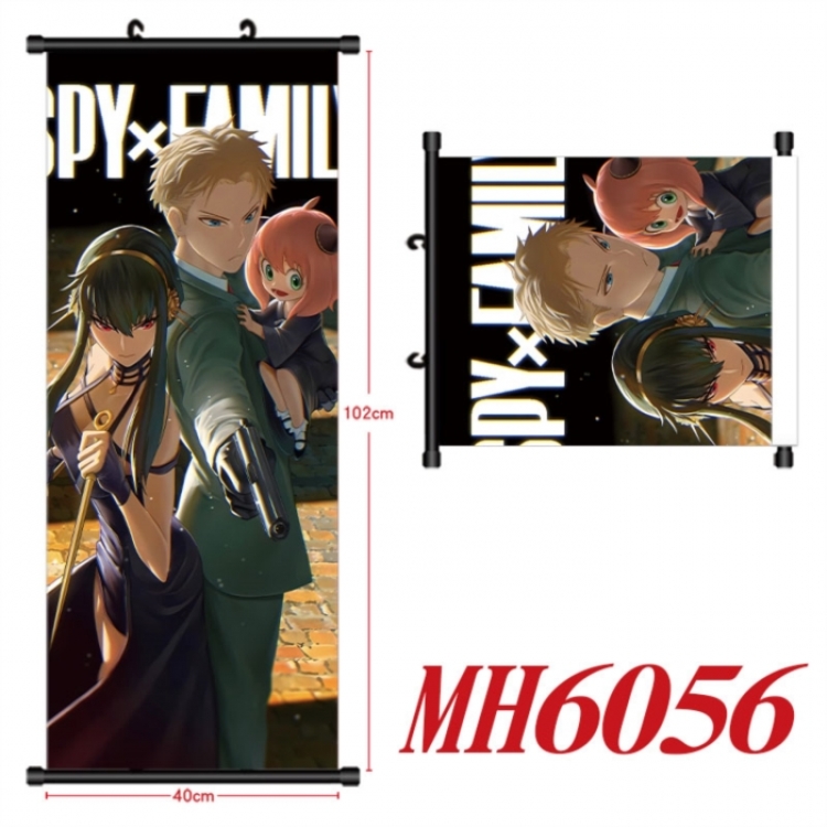 SPY×FAMILY Anime black Plastic rod Cloth painting Wall Scroll 40X102CM