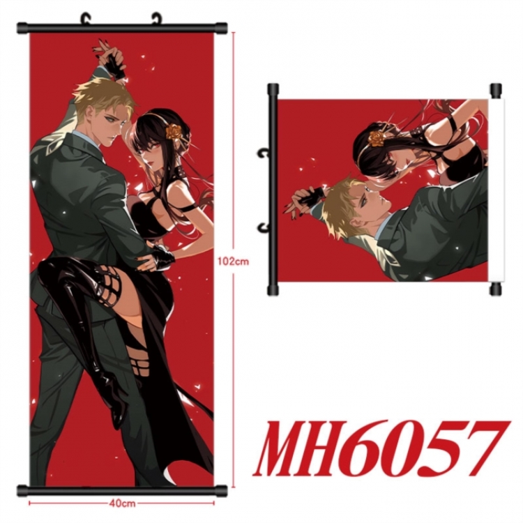 SPY×FAMILY Anime black Plastic rod Cloth painting Wall Scroll 40X102CM