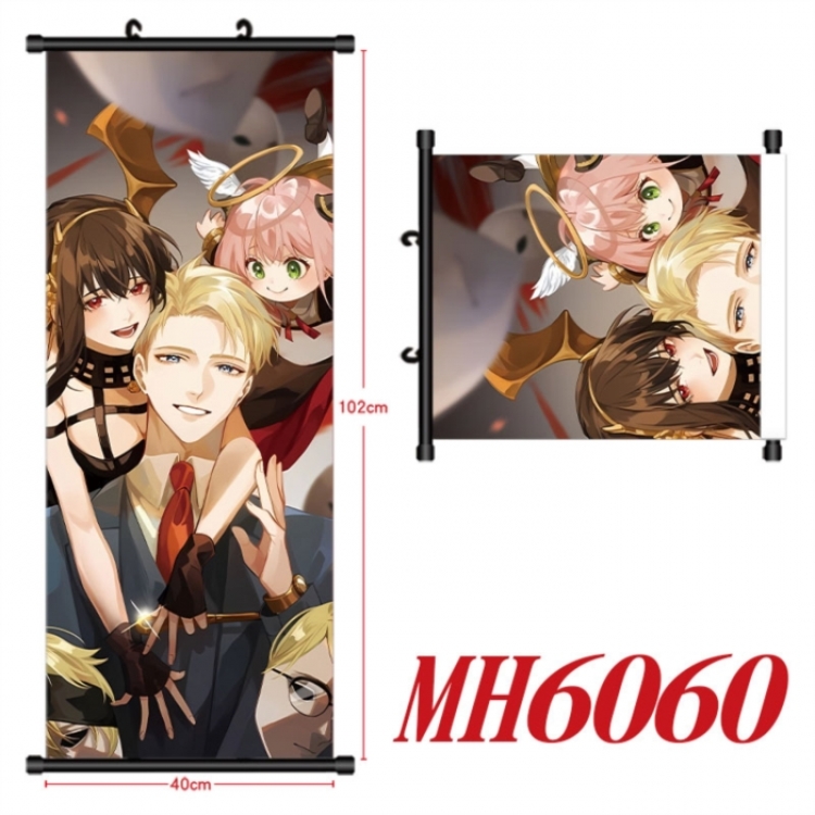 SPY×FAMILY Anime black Plastic rod Cloth painting Wall Scroll 40X102CM