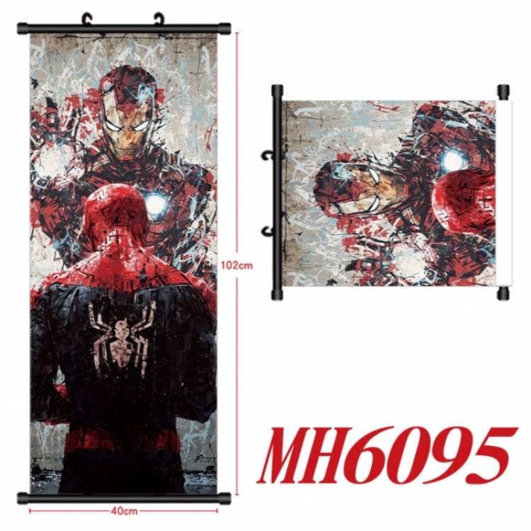 Marvel Anime black Plastic rod Cloth painting Wall Scroll 40X102CM