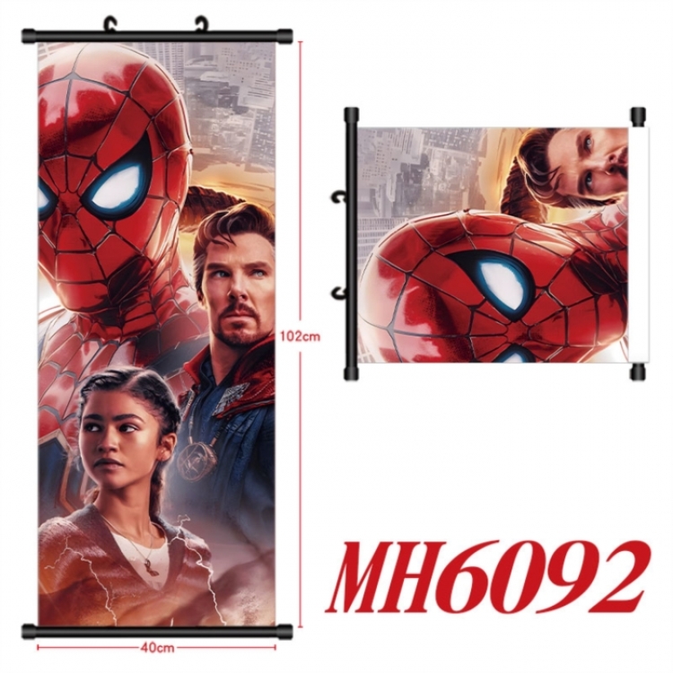 Marvel Anime black Plastic rod Cloth painting Wall Scroll 40X102CM