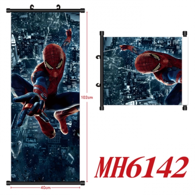 Marvel Anime black Plastic rod Cloth painting Wall Scroll 40X102CM