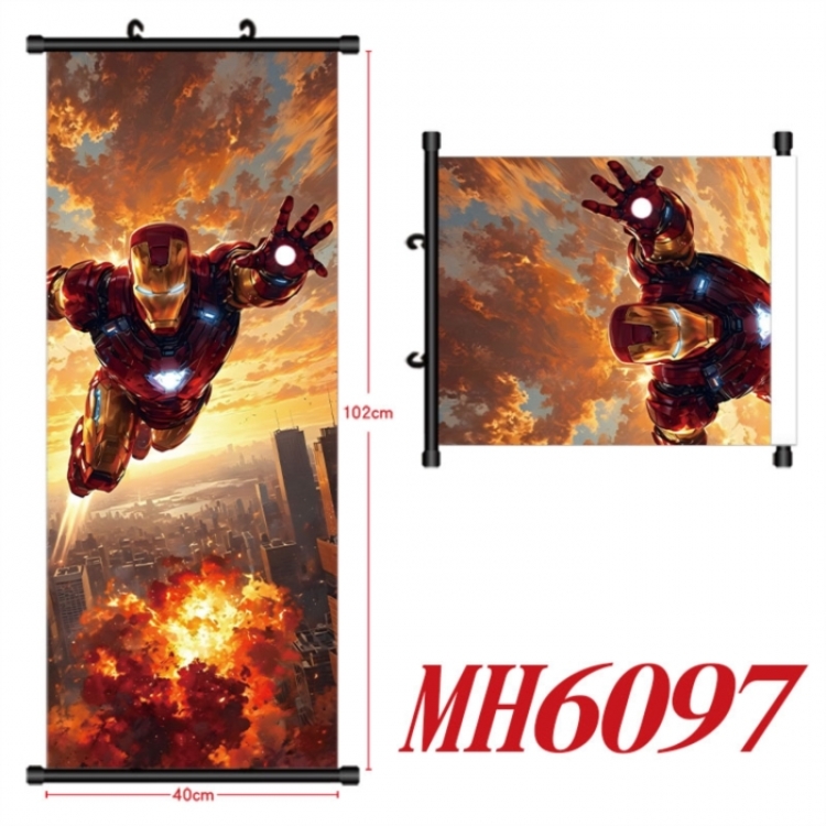Marvel Anime black Plastic rod Cloth painting Wall Scroll 40X102CM