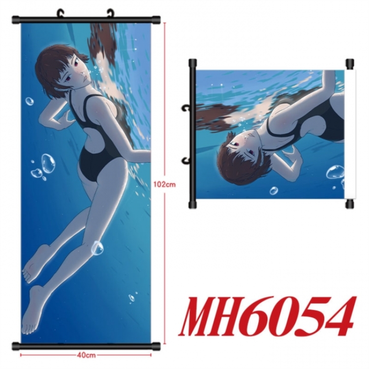 Megami Ibunroku Persona Anime black Plastic rod Cloth painting Wall Scroll 40X102CM