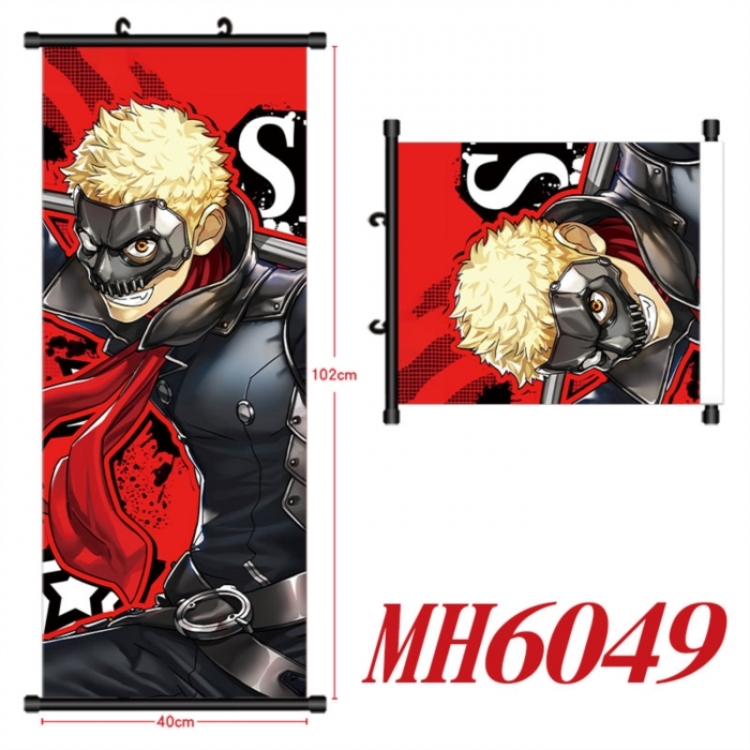 Megami Ibunroku Persona Anime black Plastic rod Cloth painting Wall Scroll 40X102CM