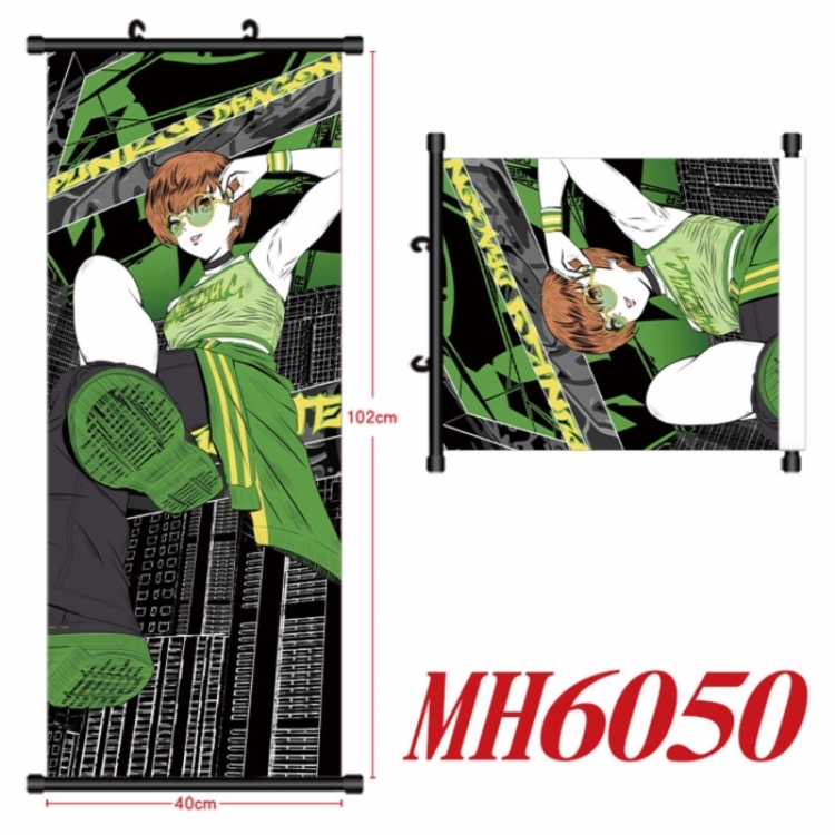 Megami Ibunroku Persona Anime black Plastic rod Cloth painting Wall Scroll 40X102CM