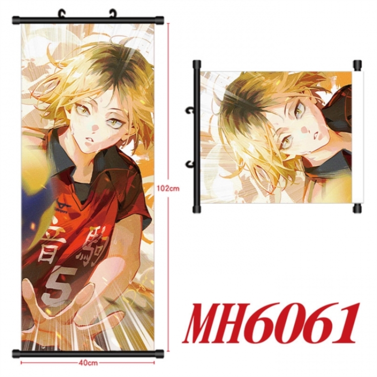 Haikyuu!! Anime black Plastic rod Cloth painting Wall Scroll 40X102CM
