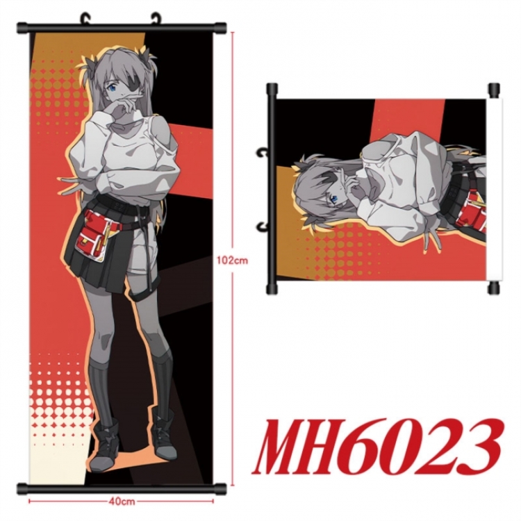 EVA Anime black Plastic rod Cloth painting Wall Scroll 40X102CM