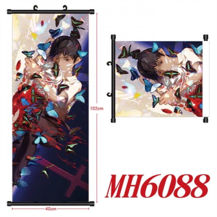 EVA Anime black Plastic rod Cloth painting Wall Scroll 40X102CM